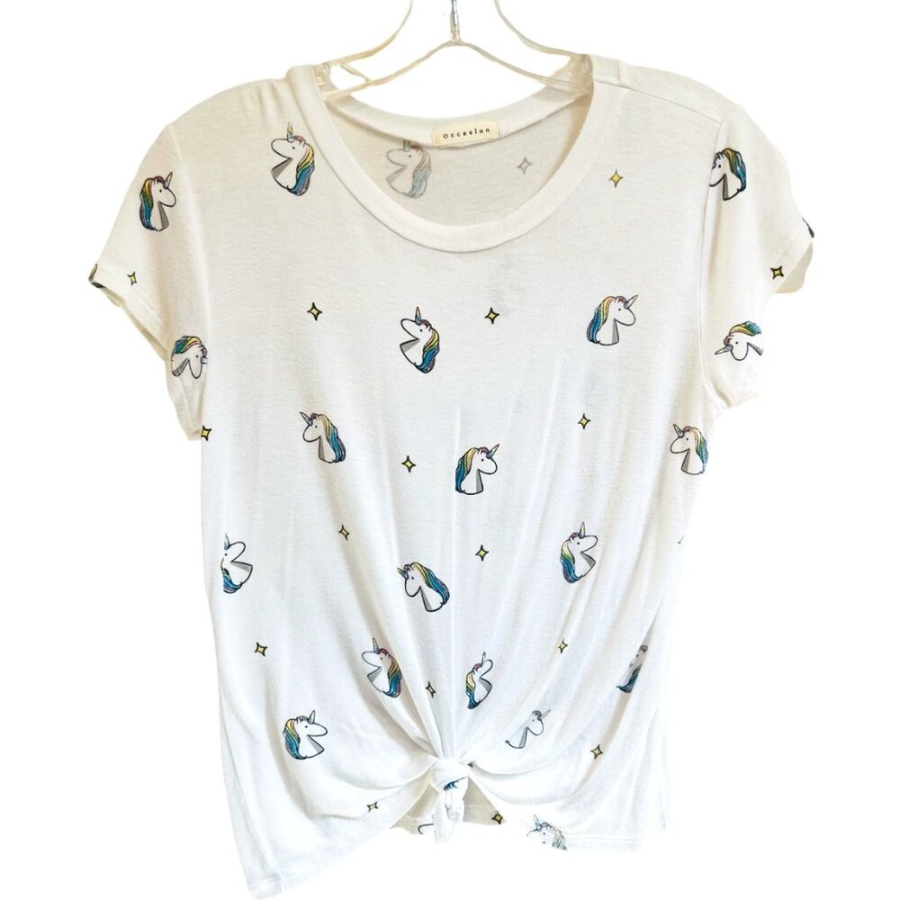 Occasion Unicorn Print T-Shirt Juniors Size Large